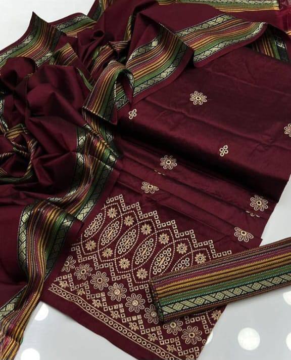 WINTER SILK DIGITAL PRINTED 3-PIECE - DP#34